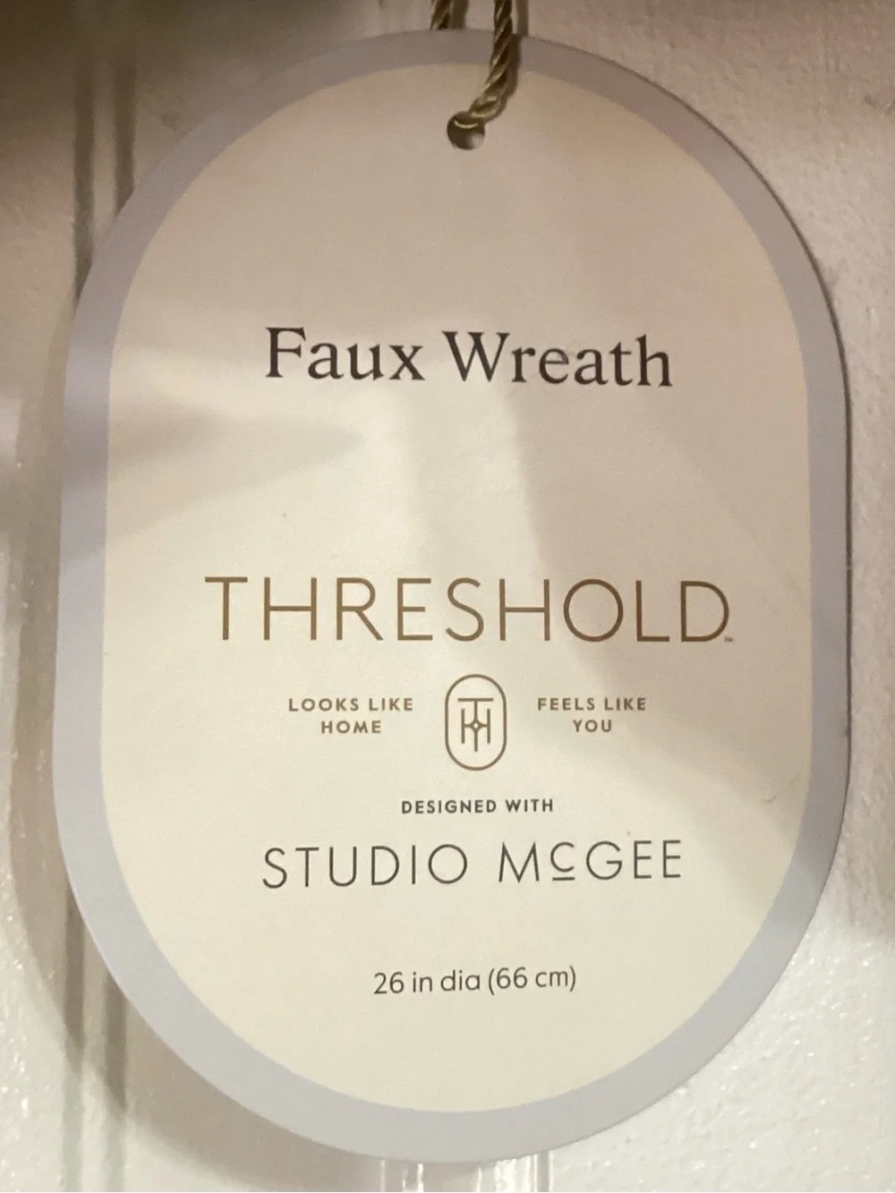 Threshold Neutral Leaf Wreath with Dusty Accents
